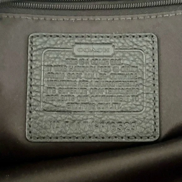 Vintage Coach Penelope Black Pebbled Leather Turnlock Satchel Shoulder Bag - Picture 6 of 15